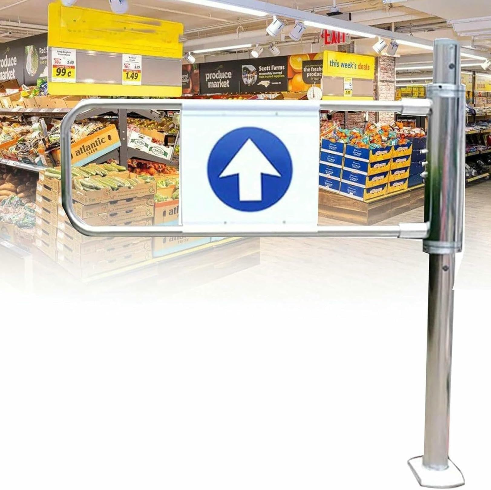 Metalowa brama skrzydłowa Spri ty Brama do super wejściowych drzwi skrzydłowych do biblioteki i dostępu do sklepu trwała i łatwa w instalacji