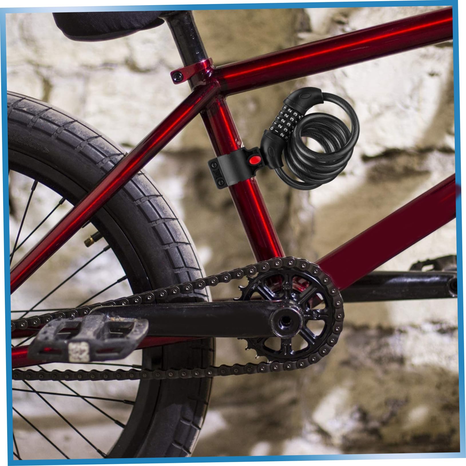 ifundom Lucchetto Catena per Bici Robusto e Durevole Lucchetto Codice Cifre Accessori di Sicurezza per Biciclette