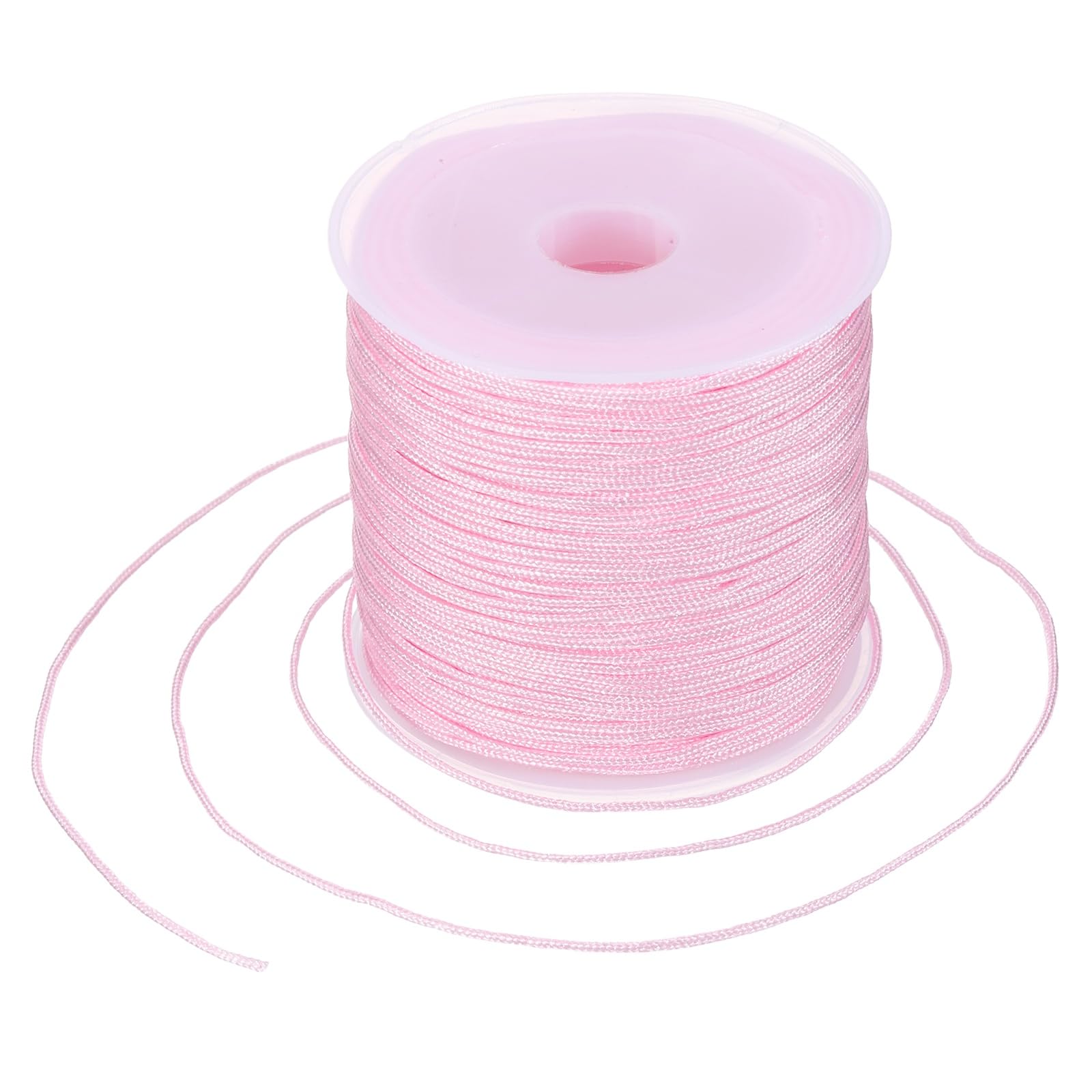 sourcing map 0.8mm Nylon String for Bracelets, 44 Yards Thread Light Pink — image 1