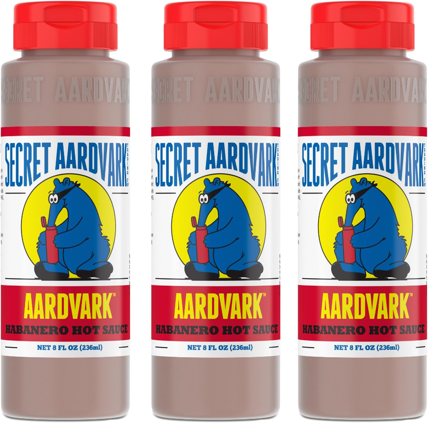 Habanero Hot Sauce - Habanero Peppers & Roasted Tomatoes, Medium Spiced Hot Sauce, BBQ Sauce, Non-GMO, Low Sugar, Low Carb, Hot Sauce & Marinade - 8 fl oz 3 Pack