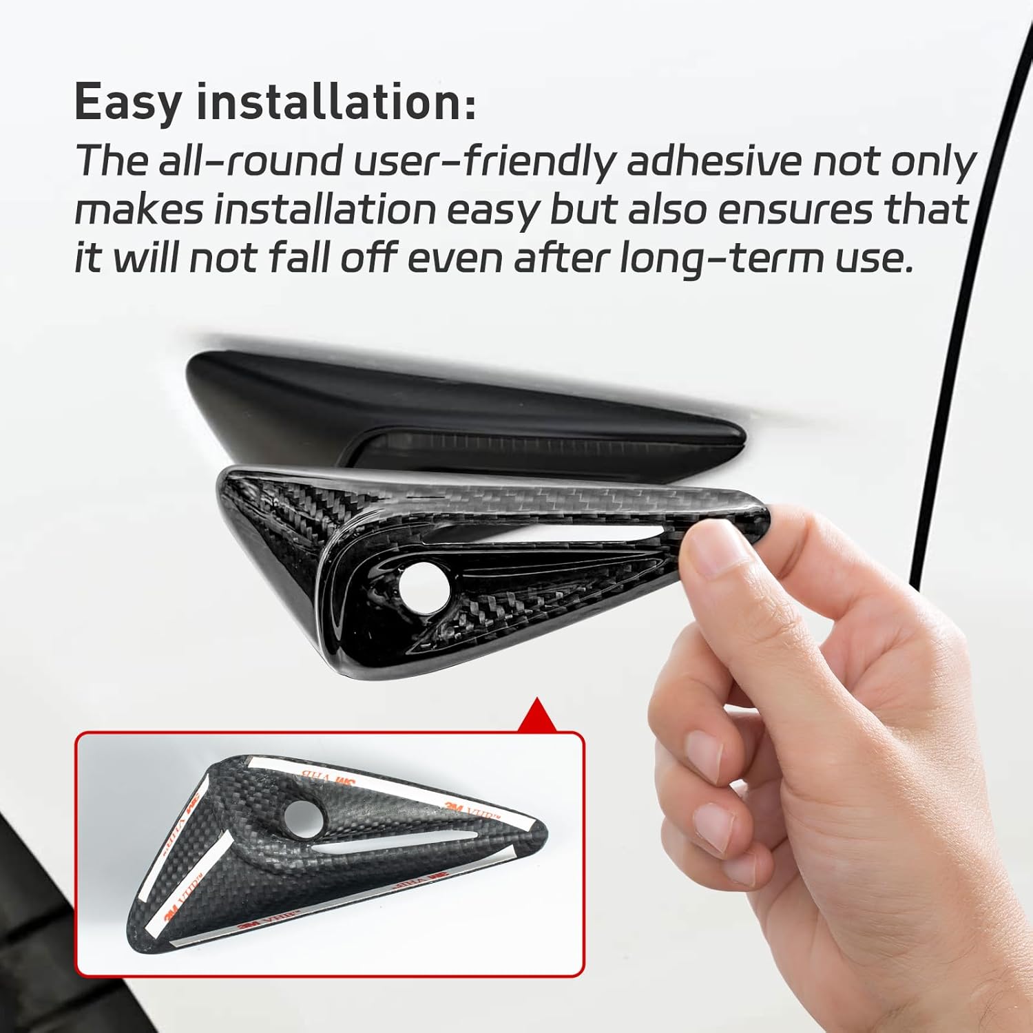 Fit for 2023.10-2025 Tesla Model 3 and 2025 Model Y Carbon Fiber Side Camera Protector Compatible with Tesla Vehicles Equipped Tesla Model 3/Y with HW4.0-2 Pack (HW4.0-Carbon Fiber Twill)