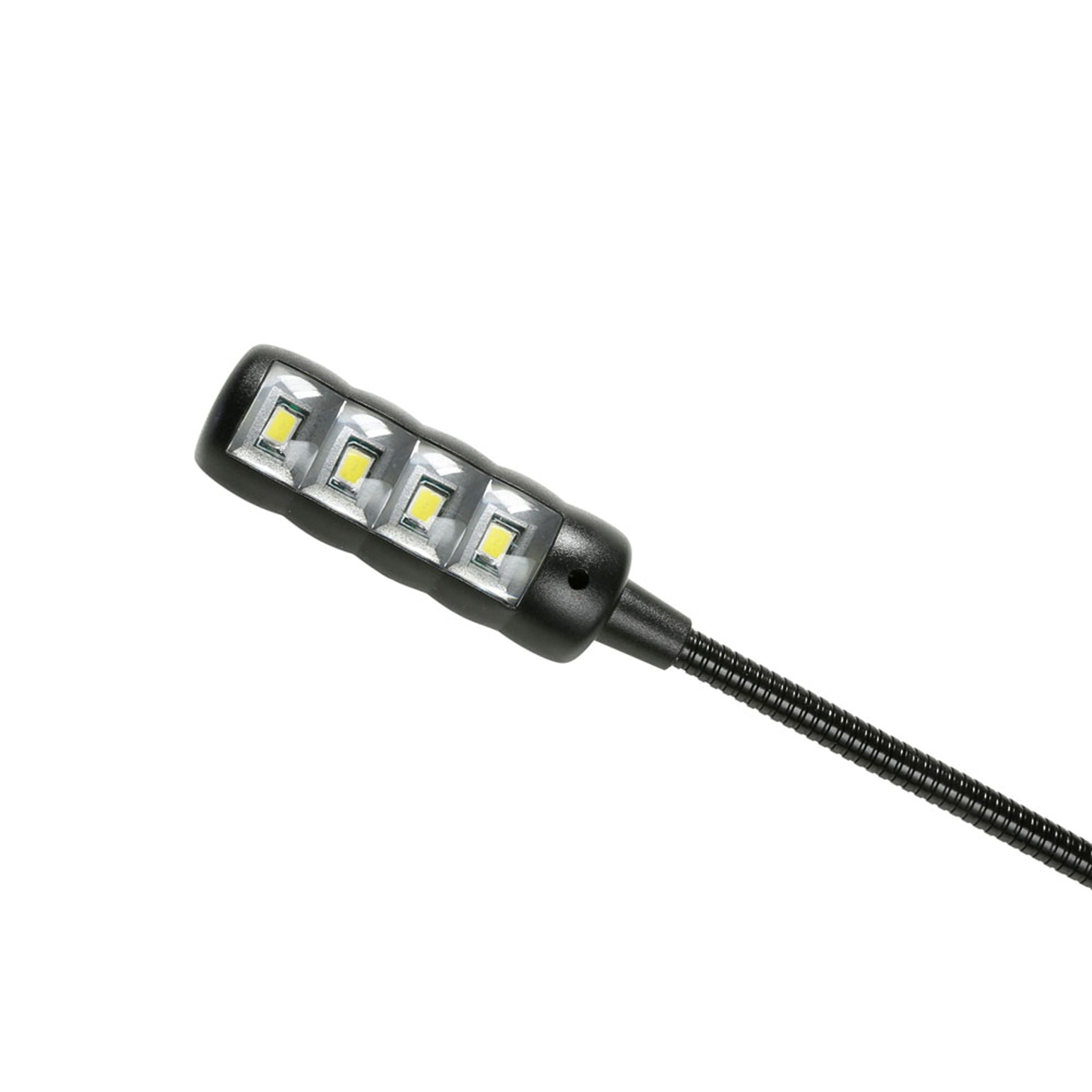 Adam Hall 19" Parts 87463 ULTRA - Luce rack a LED COB bianco freddo con due colli di cigno