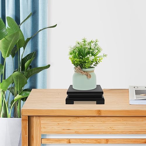 Miniatura 9 de Cabilock 2 piezas de elevadores de base cuadrada para decoración del hogar, jarrones cuadrados para flores, base de lámpara de mesa, jarrón retro,