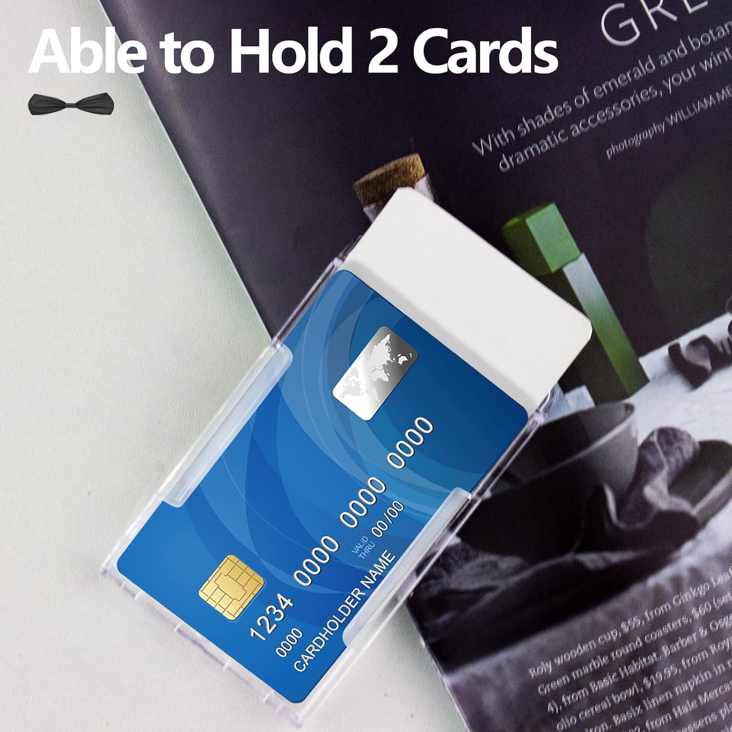 Teskyer 5 Pack Hard Plastic Badge Holders, Vertical Transparent ID Card