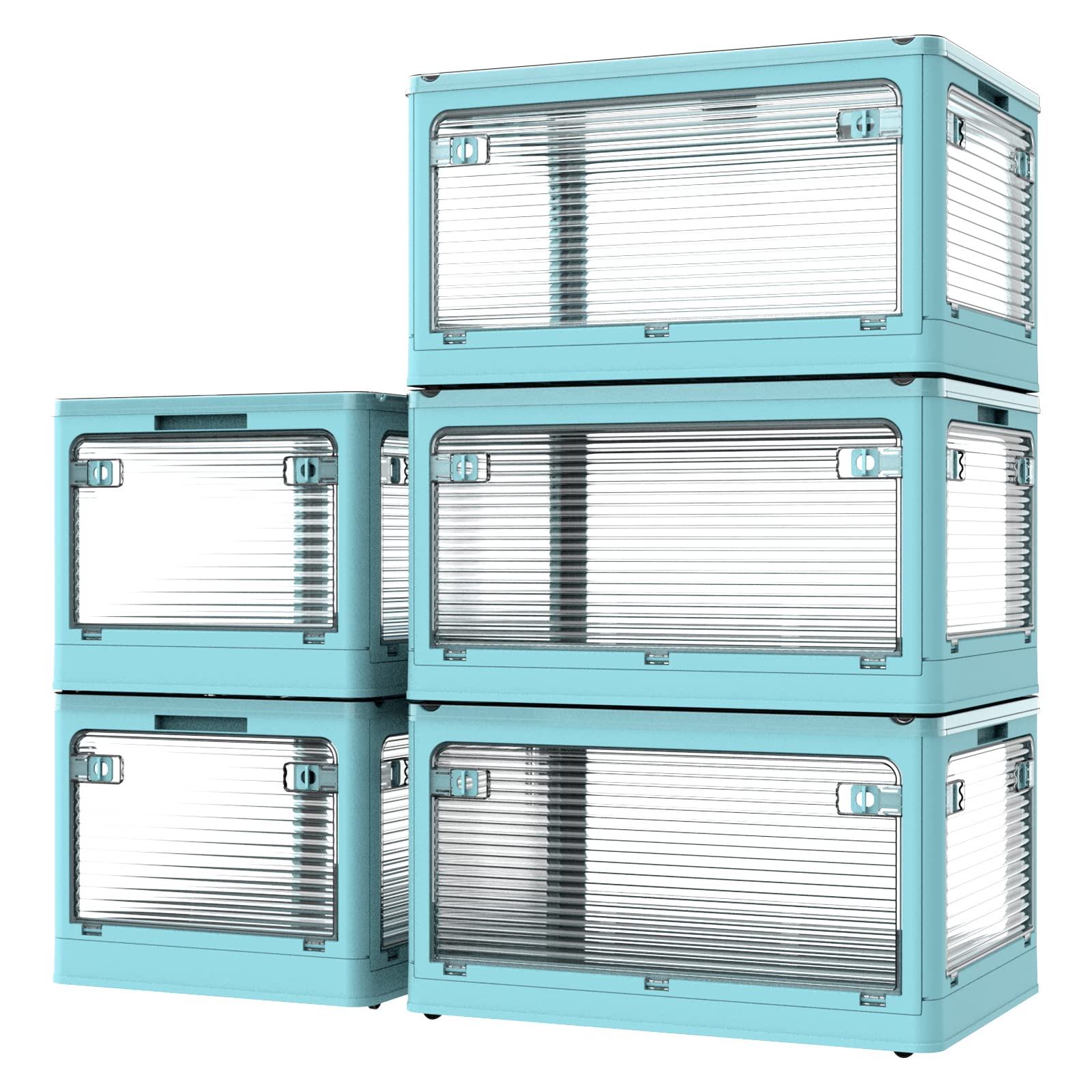 Amazon｜楽活 収納ボックス 収納ケース 28.2L・5セット 透明 5