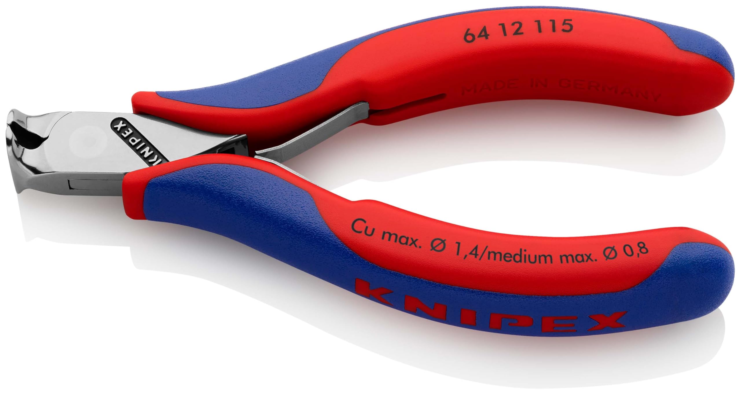 KNIPEX Szczypce tnące czołowe dla elektroników z osłonkami wielokomponentowymi 115 mm, 64 12 115