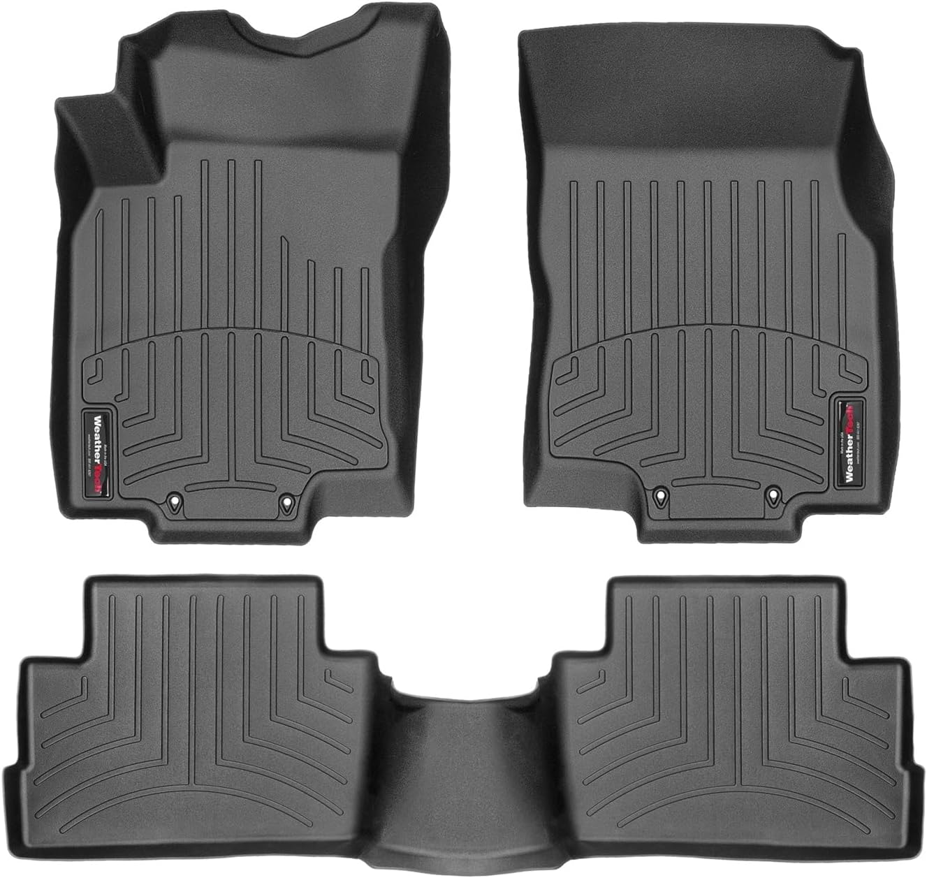 WeatherTech Custom Fit FloorLiners for Nissan Rogue Sport - 1st & 2nd Row (441172-1-2), Black