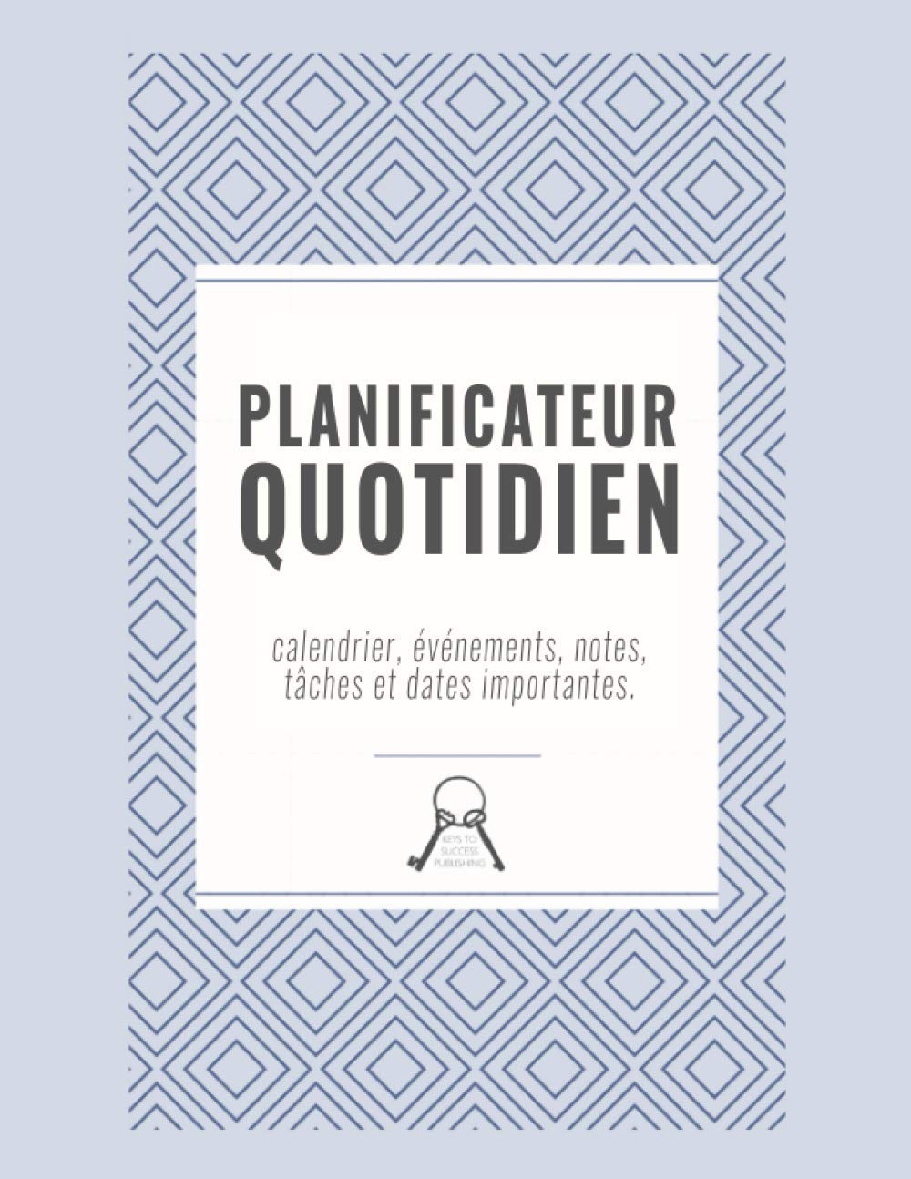 Planificateur Quotidien 365 Jours Grand Format 21cm Agenda Cahier