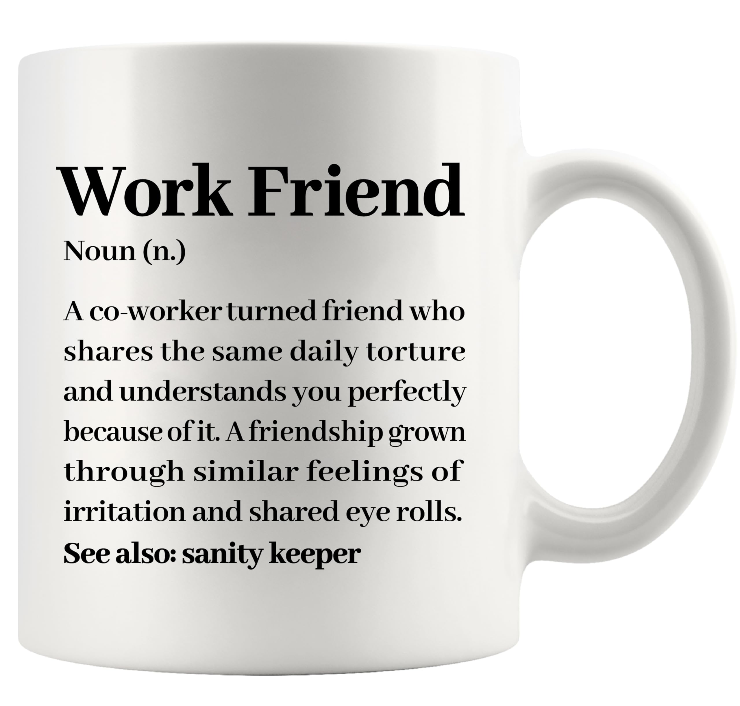 Panvola Work Friend Definition Coworker Mug 11oz White