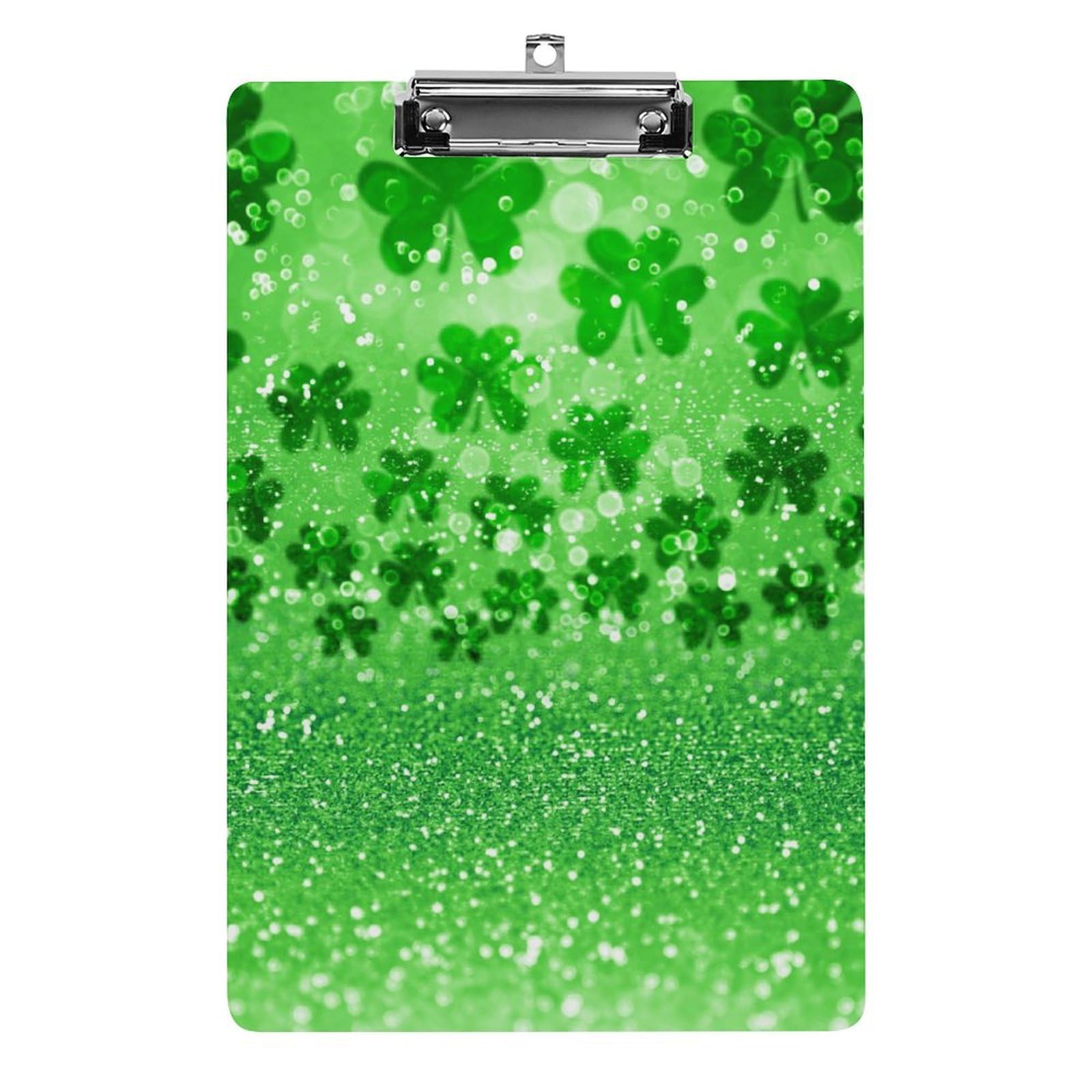 Planchette à pince A4 pailletée verte pour organisation de bureau - 8