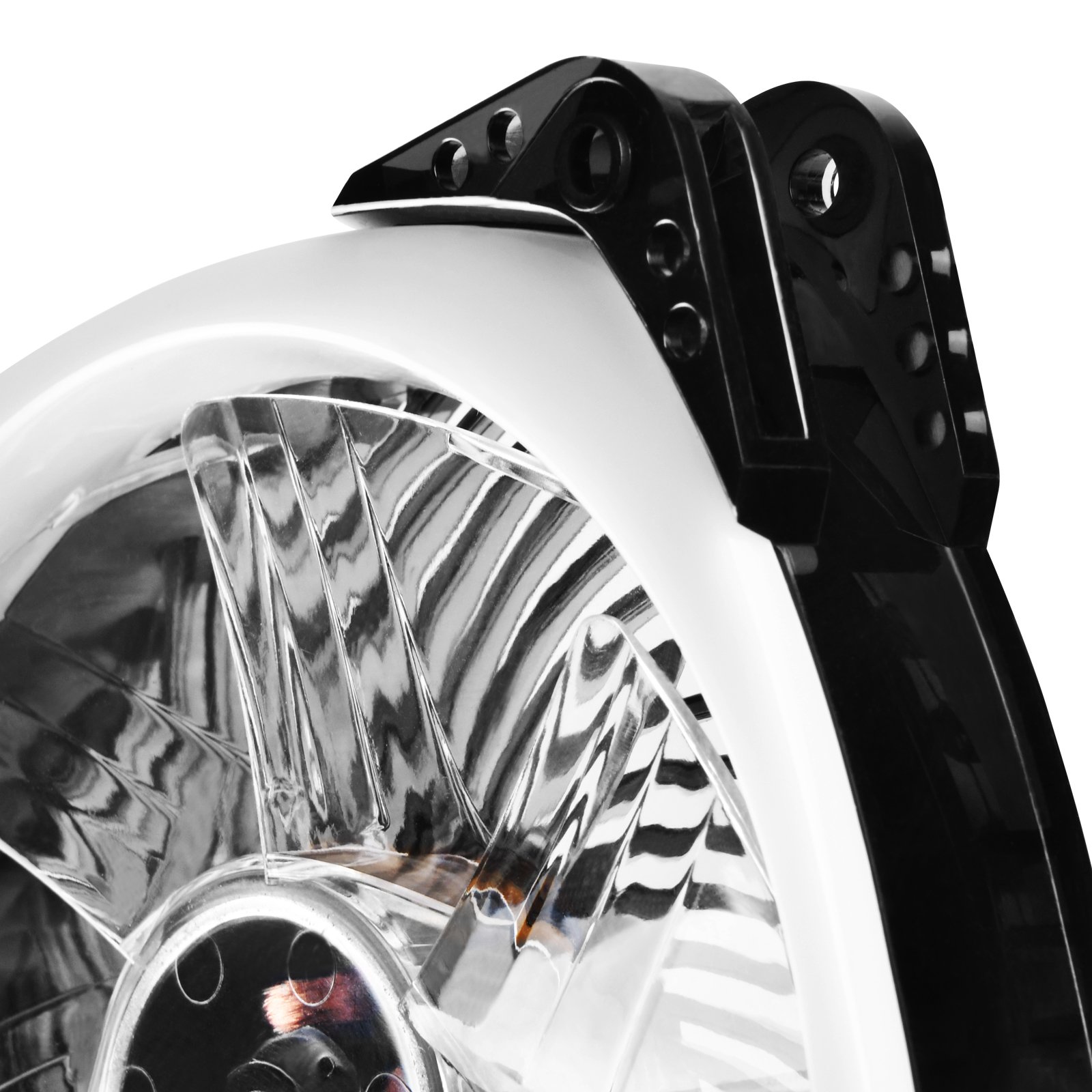 SilverStone SST-FW142-RGB - Ventola di raffreddamento della cassa del computer silenziosa serie FW 140 mm PWM, lama trasparente con telaio nero, cuscinetto a sfera, LED RGB