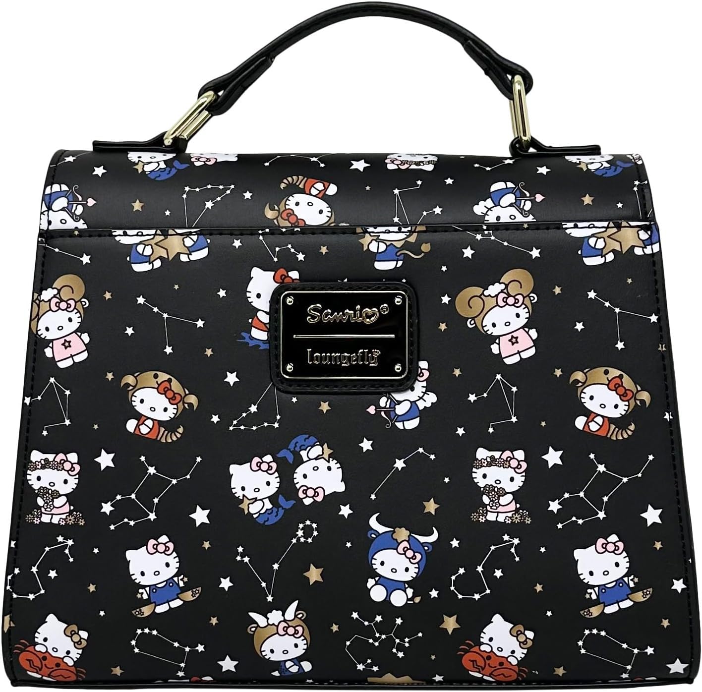 Loungefly Sanrio Hello Kitty Zodiac Allover Print Crossbody Satchel Handbag Purse