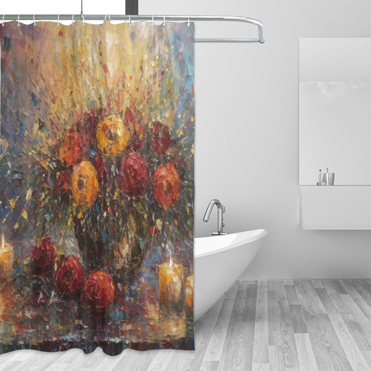 Waterproof Shower Curtain Extra Long 72x72 inches, Thick Textured and Washable, Ideal for Hotel Baths and Small Showers