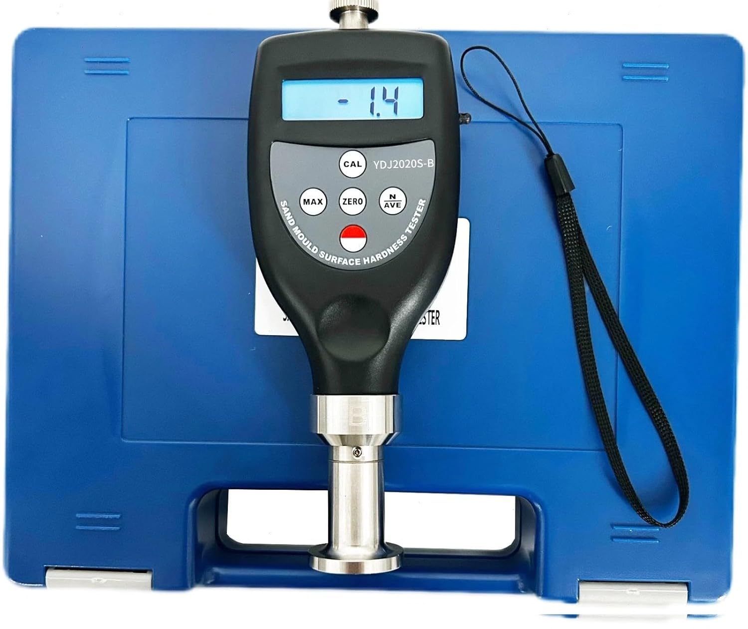 Fine and Coarse Sand Mold Surface Hardness Tester Meter B Type Sand Mould Surface Hardness Test with Stroke 2.50mm Display Range 0-100HB Testing Range 10-90HB Accuracy ≤±1HB Resolution 0.1HB