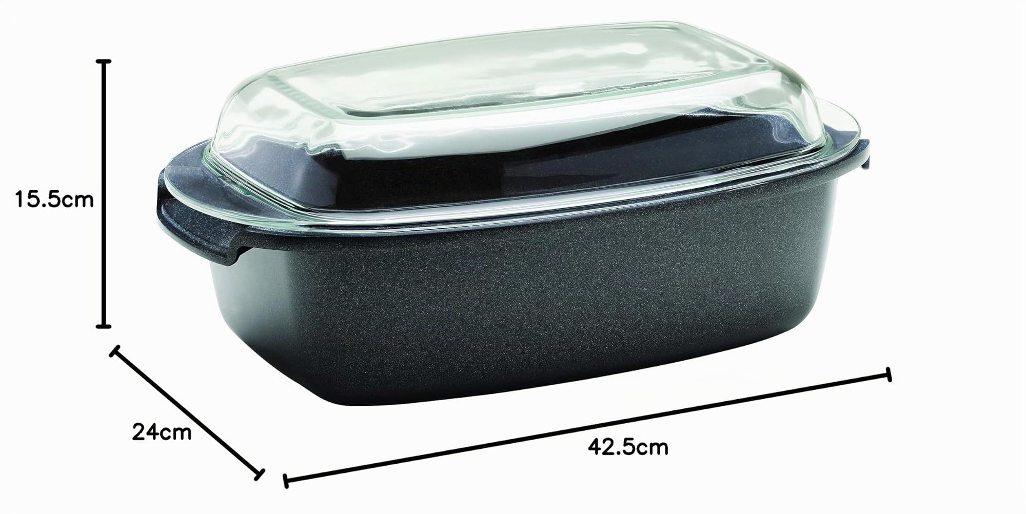 Berndes Specials Enduro Rostiera Multiuso con Coperchio in Vetro 33x21 cm, 5.2 Litri, Alluminio Pressofuso