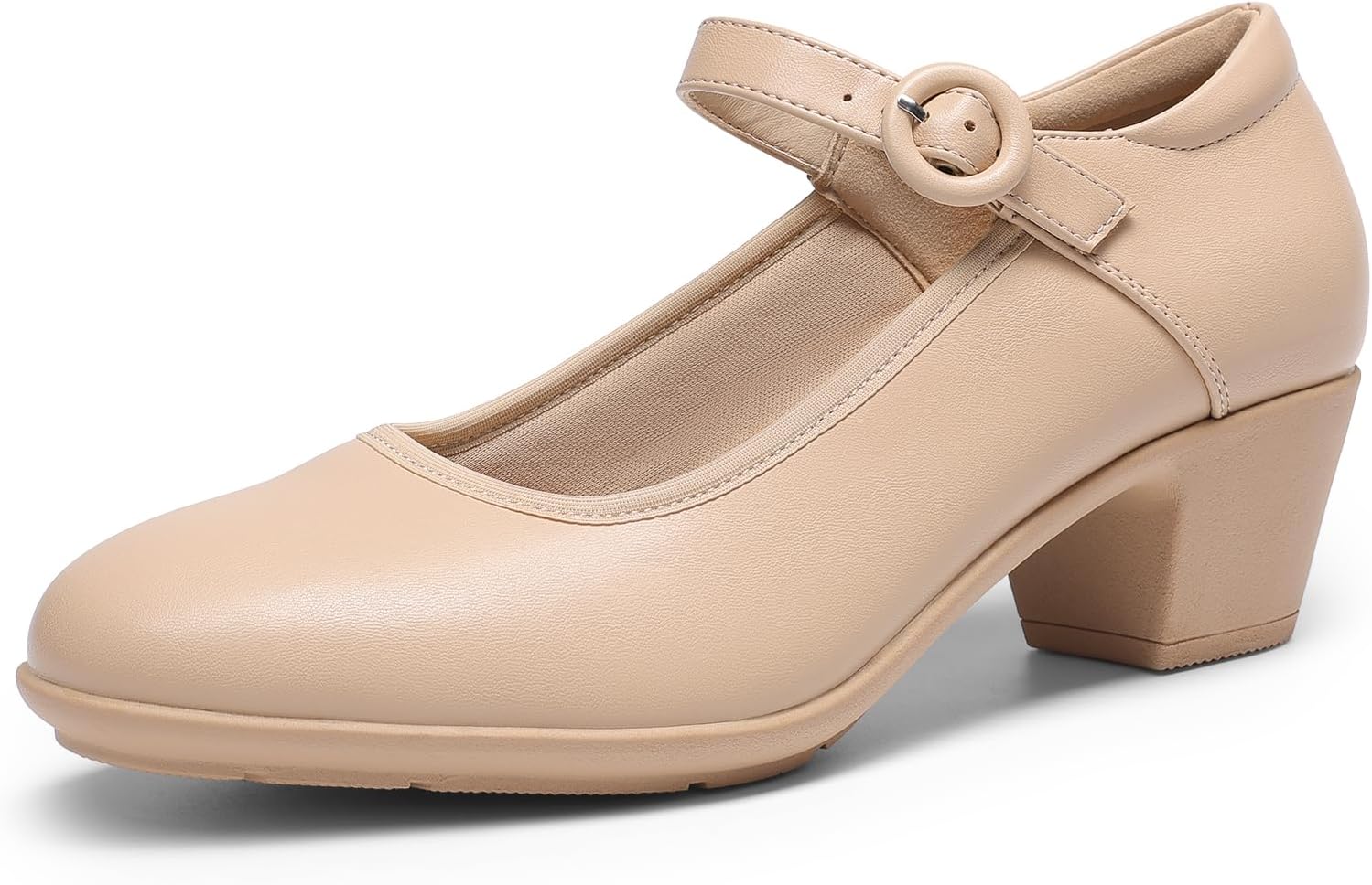 DREAM PAIRS Mary Jane Shoes Women Low Chunky Heels Closed Toe Pumps Comfortable Work Business Dress Shoes