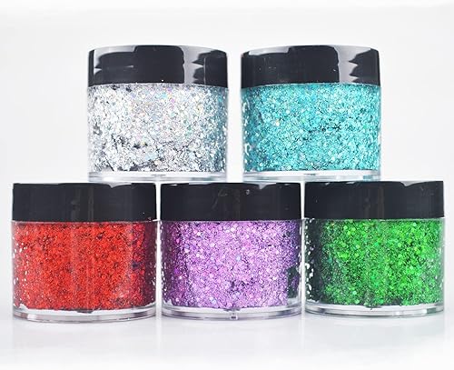 Miniatura 6 de GL-Turelifes Colorido cuerpo brillante con lentejuelas de sirena en gel con purpurina gruesa para el cabello, para festivales, cosmética para