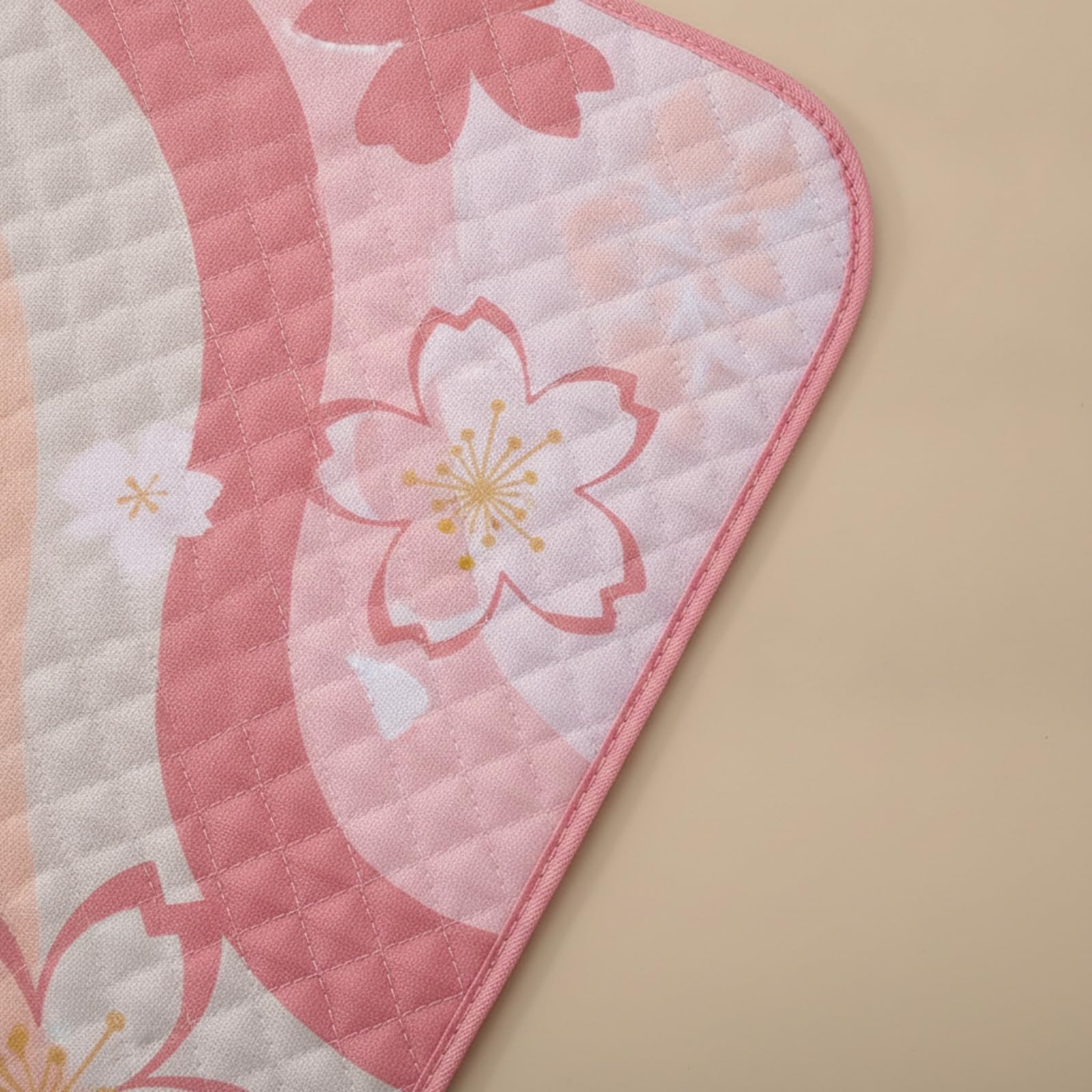 Tapis Pique-Nique avec Motif Floral Résistante à l’Eau Couverture Pique-Nique Matelassée Portable Nappe pour Familles, 195 180CM