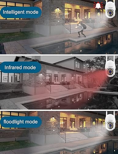 Miniatura 3 de Cámara de seguridad Wi-Fi al aire libre 1080P, RTSP IP vigilancia hogar WiFi, 350120 Pan Tilt Auto Tacking, detección humana, visión nocturna a