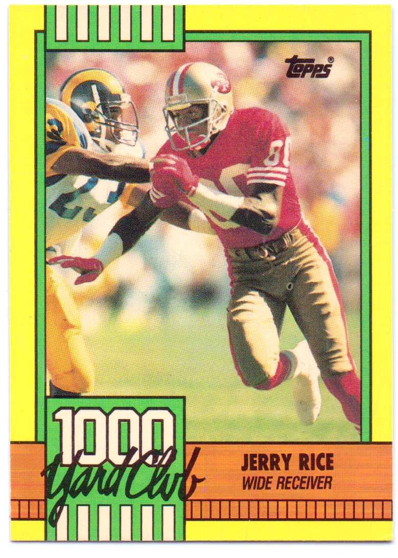 Amazon.com: Jerry Rice 1990 Topps 1000 Yard Club #1 - San