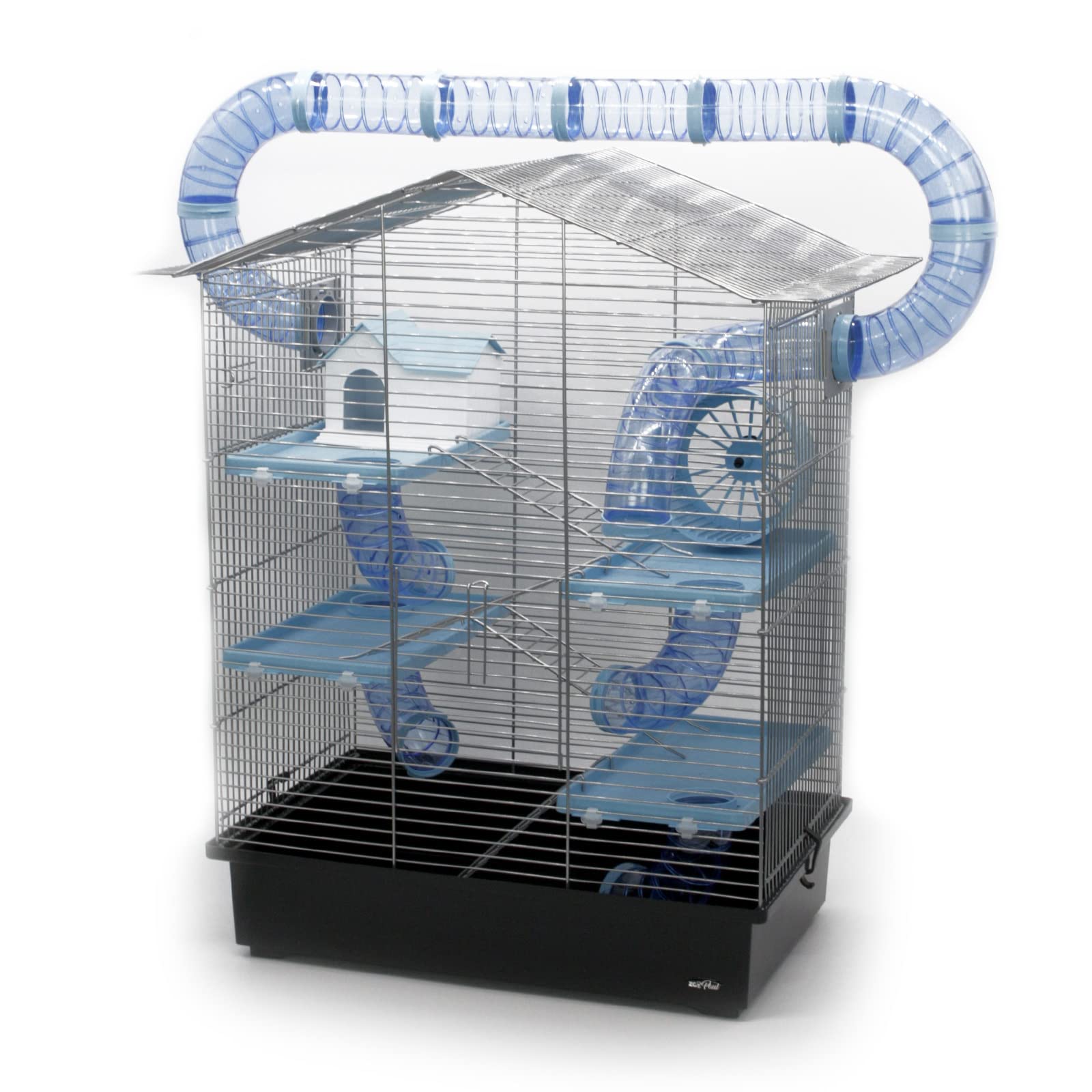 Nagerkäfig CH3 XXL Zubehör Tunnelsystem Chrome Schwarz Blau Maus Hamster Käfig