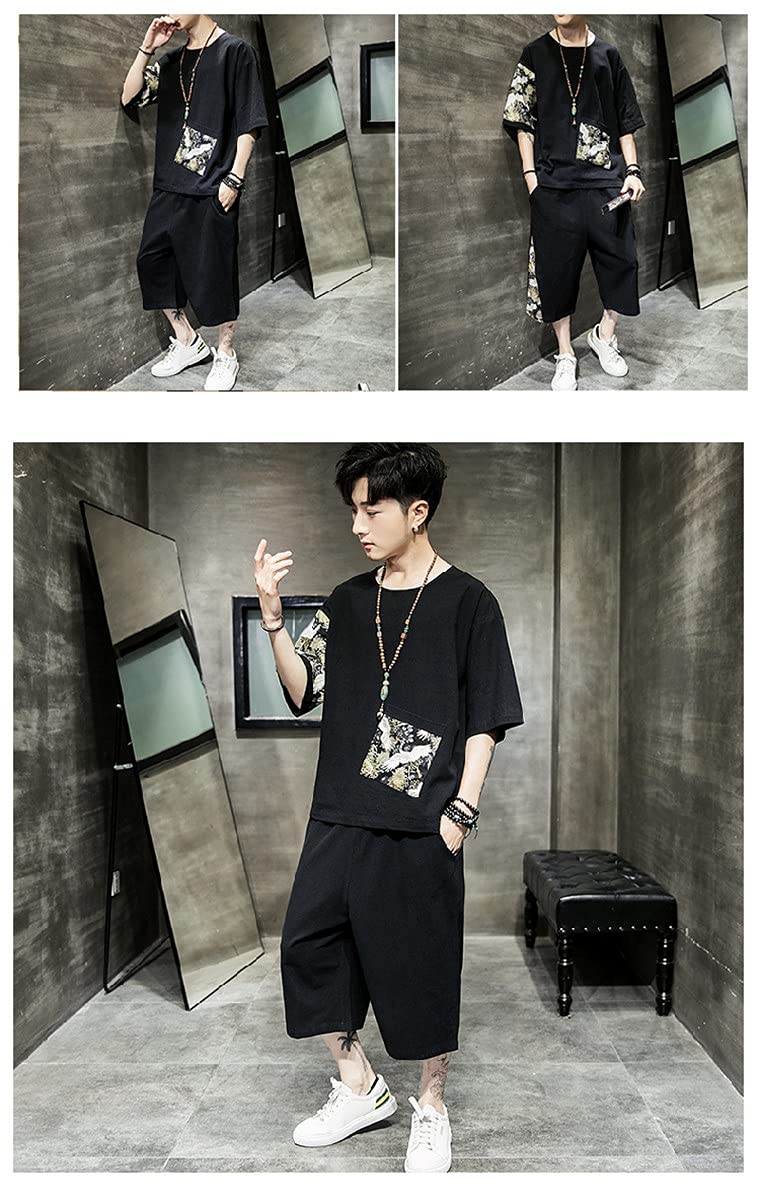 natto6点セット （Yシャツ、Tシャツ、ロンT×2、ロング&ショートパンツ） ロンT ショートパンツ 上下セット セットアップ[品番
