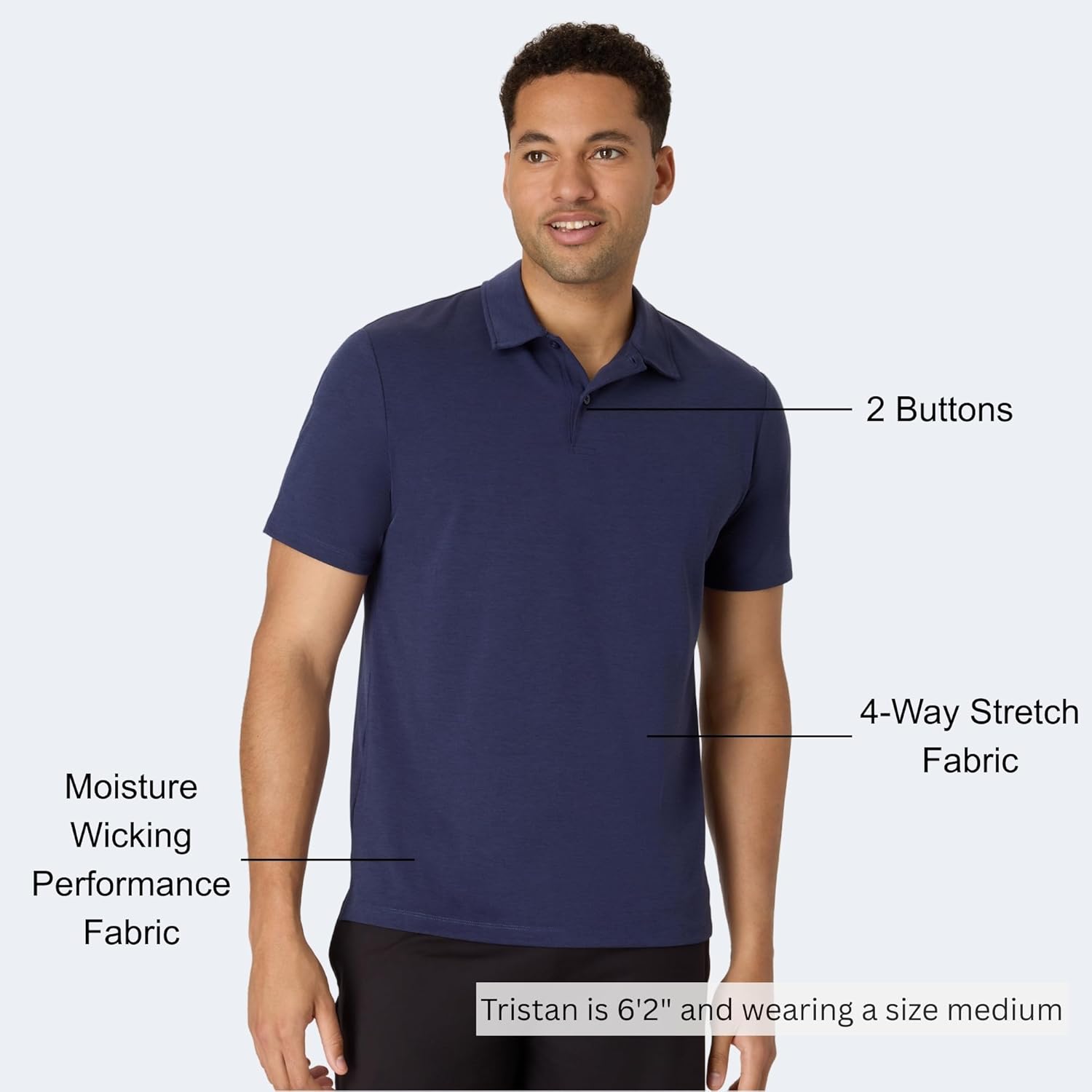 Hanes Men's Polo Shirt Clothing, Moves Performance Golf Polo Shirts, Men's Clothing, Moisture Wicking, Tops & Tees