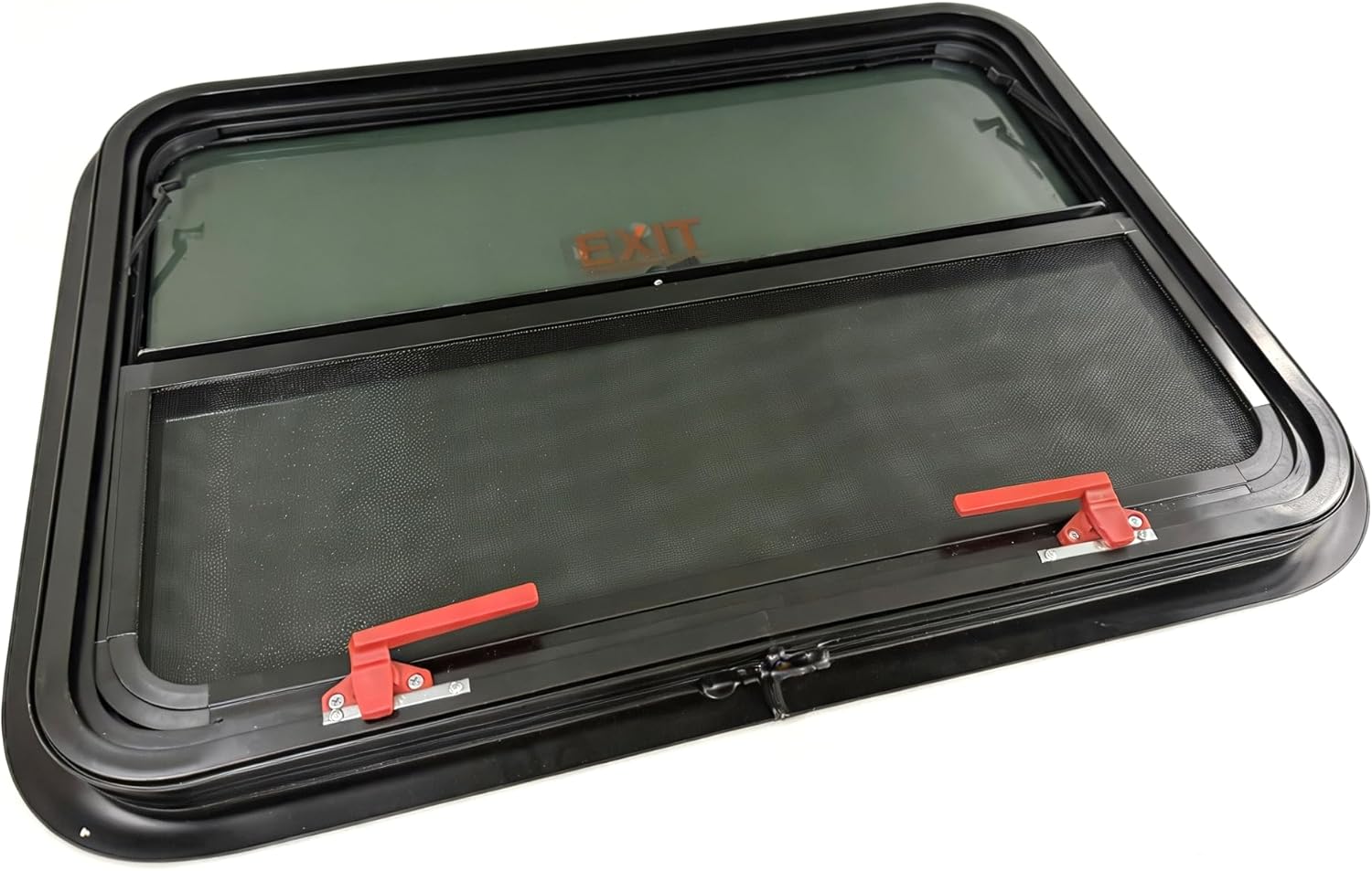 RV Window 30" x 22" - Exit Window with Removable Screen & Trim Ring fits 1-1/2" Wall Thickness - Replacement for Campers, Trailers (29 3/4" x 21 3/4" Cut-Out)