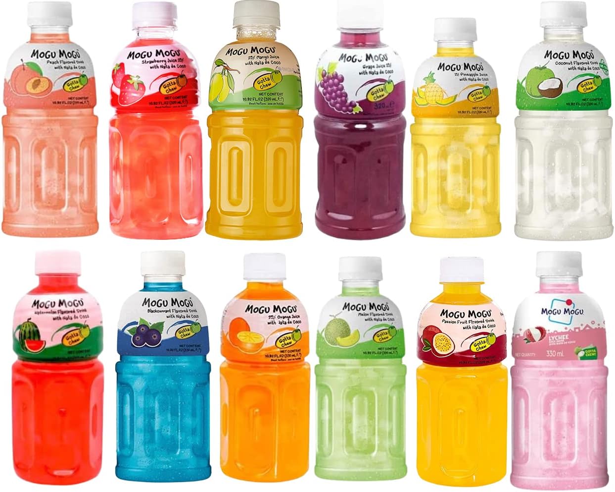 Mogu Mogu Varied Flavored Drinks Bottle (Any Random 5) Nata De Coco