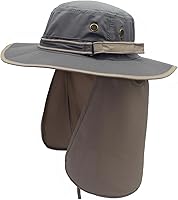 Vista 17 de Home Prefer Sombrero para sol para el aire libre con protección UV, secado rápido, unisex con solapa para proteger el cuello
