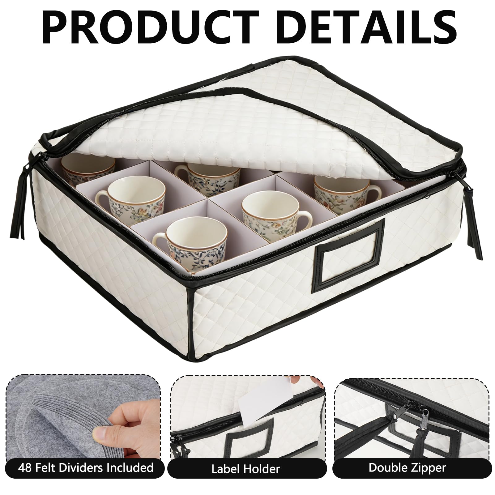 5PCS Cena Piatto Scatola di Immagazzinaggio Panno Oxford Trapuntato Piatto Contenitore Dinnerware Piatto Organizzatore Portatile Cina Contenitore di Stoccaggio per Piastre Tazze Vetreria Tras