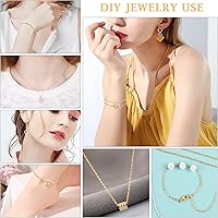 Vista 7 de SANNIX 20 Feet Necklace Chains 1.8mm Jewelry Making Chains for Necklace Earring Bracelet Jewelry Making Supplies, Metal Chain Necklace with Lobster