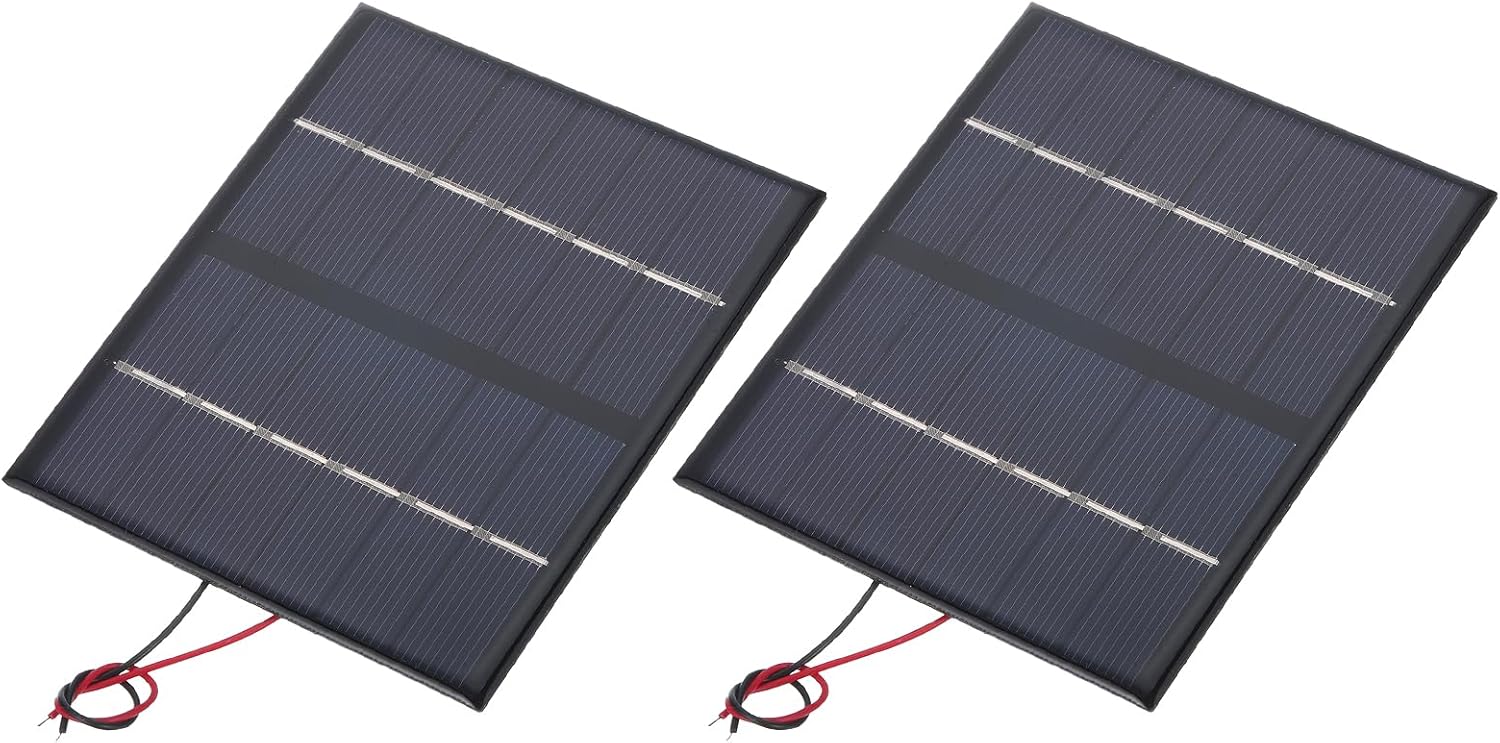 3-Pack 6V 1W Small Solar Panels - Polysilicon Mini Solar Cells With 30cm Cables For DIY Projects