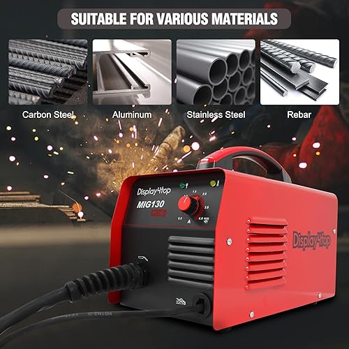 Miniatura 7 de Display4top - Soldadora portátil sin gas MIG 130 plus flux con núcleo de flujo de alambre maquina de soldadura de alimentación automática soldador