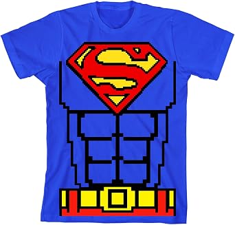 Bioworld Superman Cospaly Boys Royal Blue T-Shirt