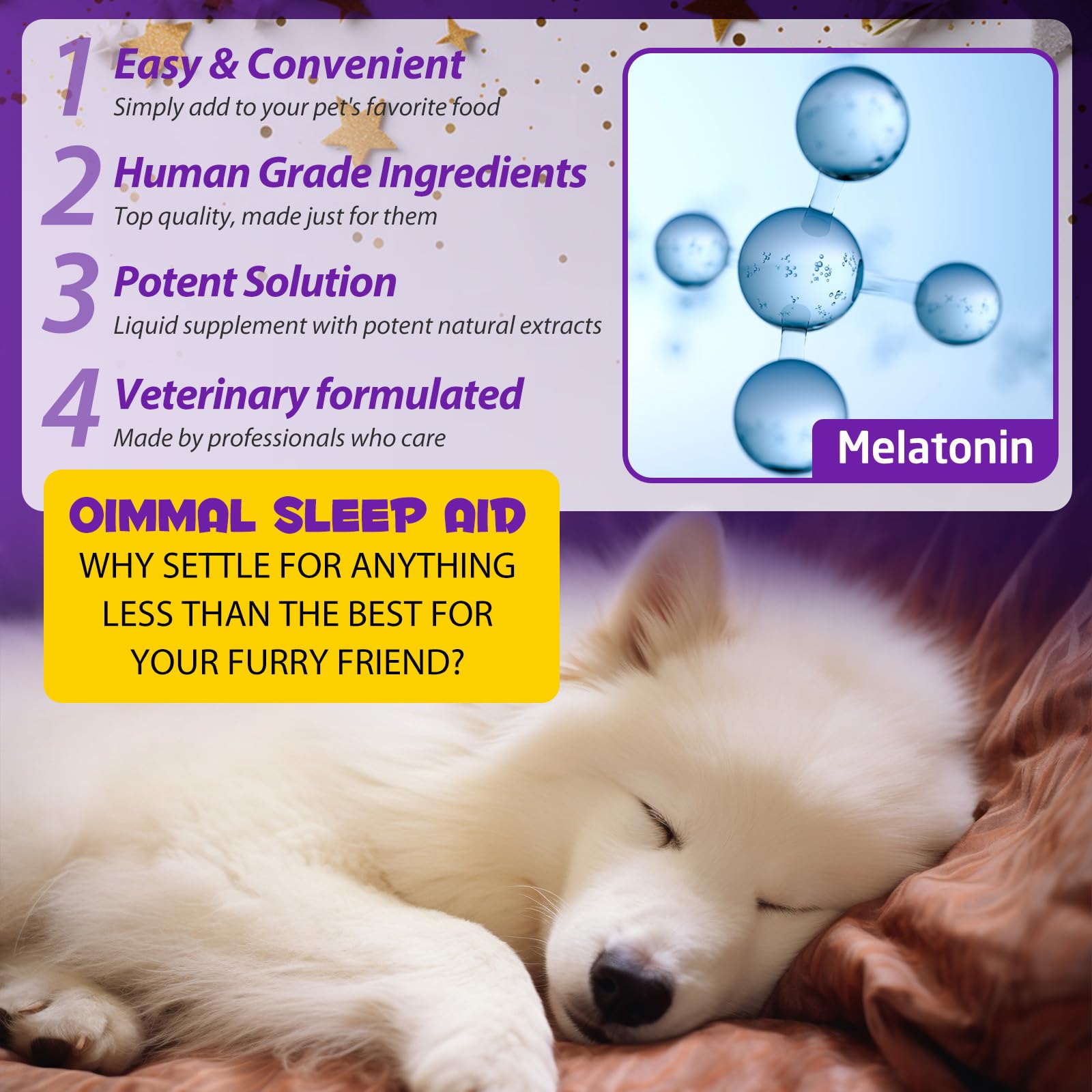 Melatonin for Dogs & Cats,Dog Melatonin,Promote Relaxation & Deep Sleeps for Cat & Dog,Liquid Pet Sleeps Aid Supplement,Supports Relaxation Dogs & Cats - Image 4