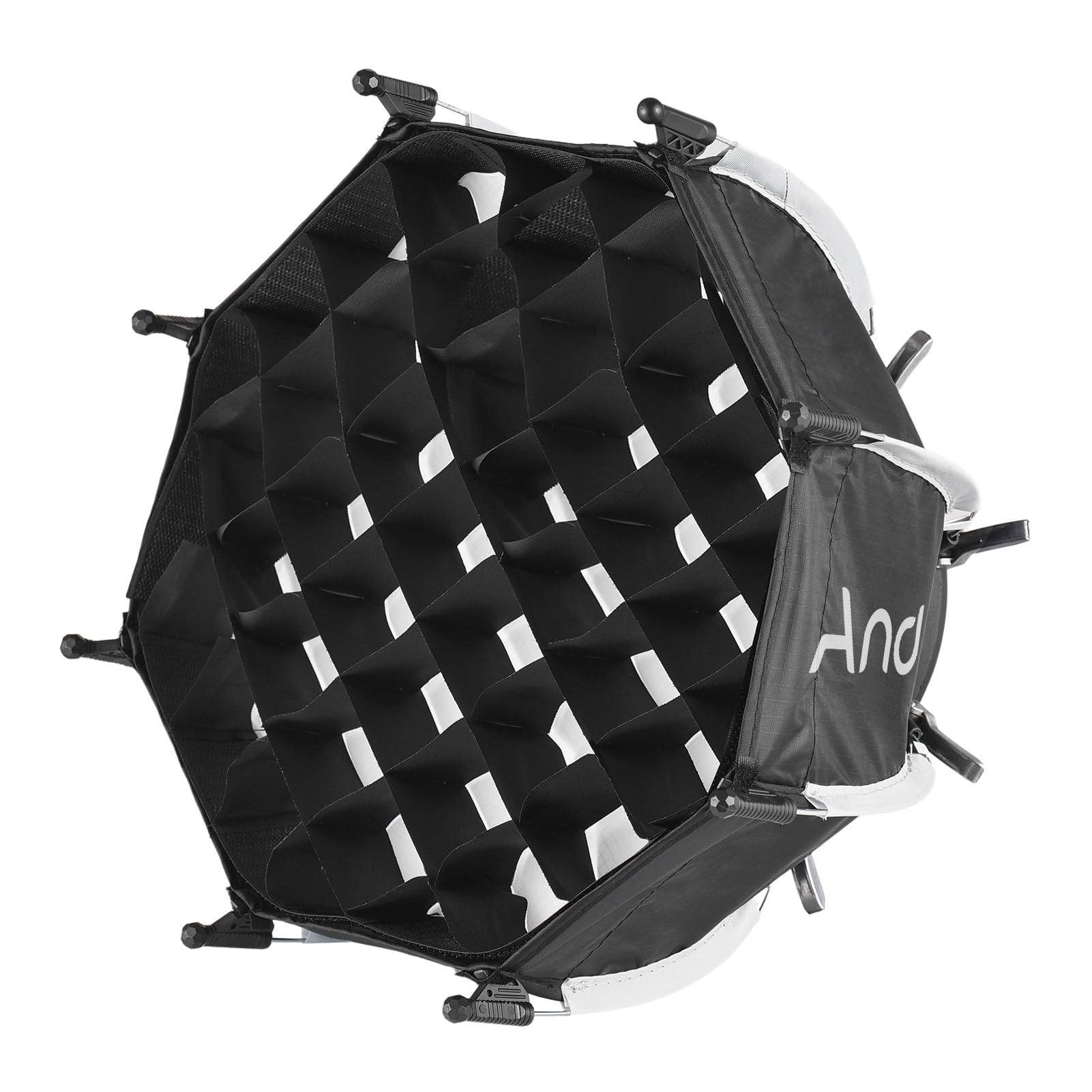 Mini Softbox Ottagonale da 30 Cm con Riflessione della Luce Migliorata per Piccoli Spazi, Streaming Live e Fotografia Still Life, Leggero e Portatile, Nylon + Lega di Alluminio