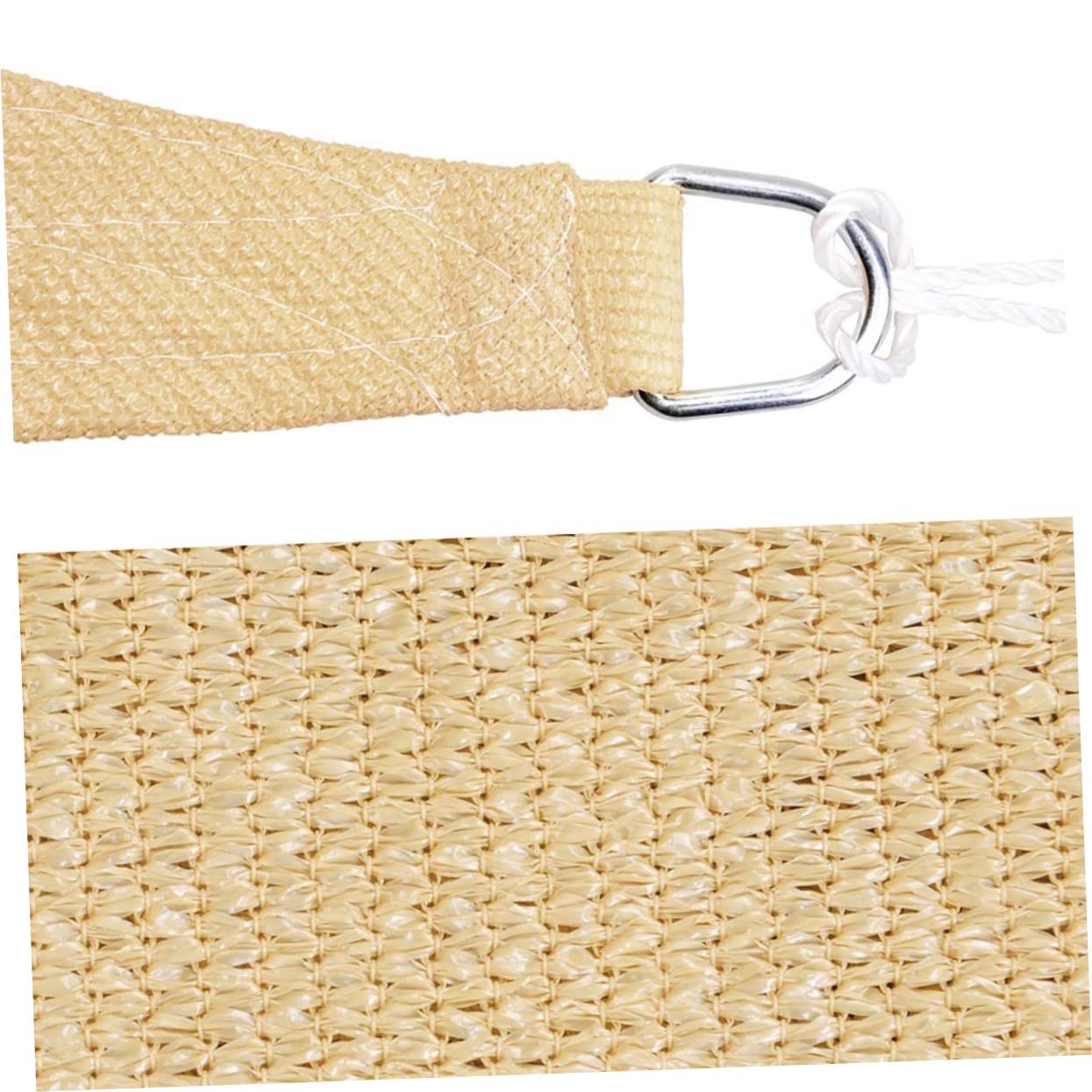 Voile D’ombrage Triangulaire PE Beige Anti-UV pour Jardin et Piscine | Accessoire Piscine Exterieur, Toile Ombrage Triangle, Protection Solaire Voile Ombrage Solaire, Toile Soleil Exterieur