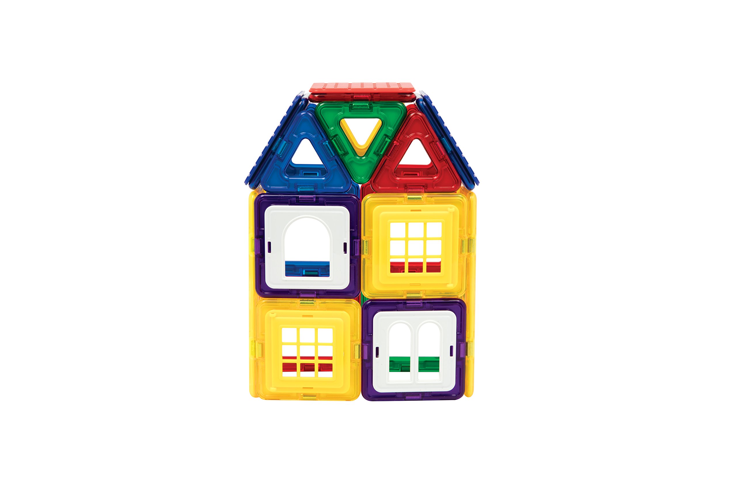 Magformers Wow House Magnetic Building Blocks Tiles Toy. Makes 20 Different Houses. Comes with Extra Puzzle Play Sheets And Building Cards Guides for Younger Children.