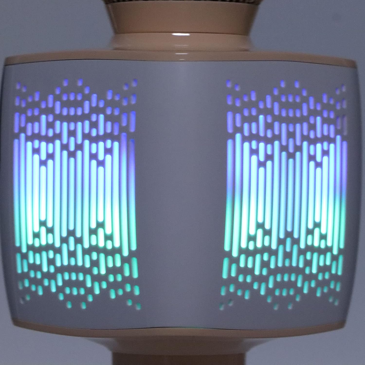 Sing Wireless Microphone, Microphone LED Screen Portable Stereo One Key Noise Cancelling for Birthday for Home Party(Pink)