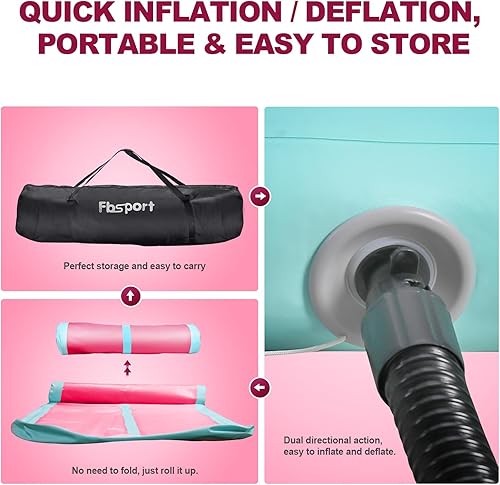 Miniatura 129 de FBSPORT - Colchonetas inflables de entrenamiento de 4 u 8 pulgadas de grosor, pistas de gimnasia para uso en el hogar, animadoras, yoga