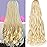 COOKOO 9 PCS Pre-Stretched French Curl Braiding Hair 22 Inch Loose Wave for Box Braids Spanish Curly Spiral Crochet Braids With Curly Wave Ends for Women Blonde 613