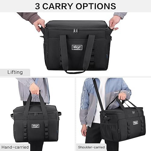 Miniatura 5 de SUNUP Bolsa térmica térmica con aislamiento de lados suaves, plegable, grande, ligera, hielera portátil a prueba de fugas para viajes, campamento,