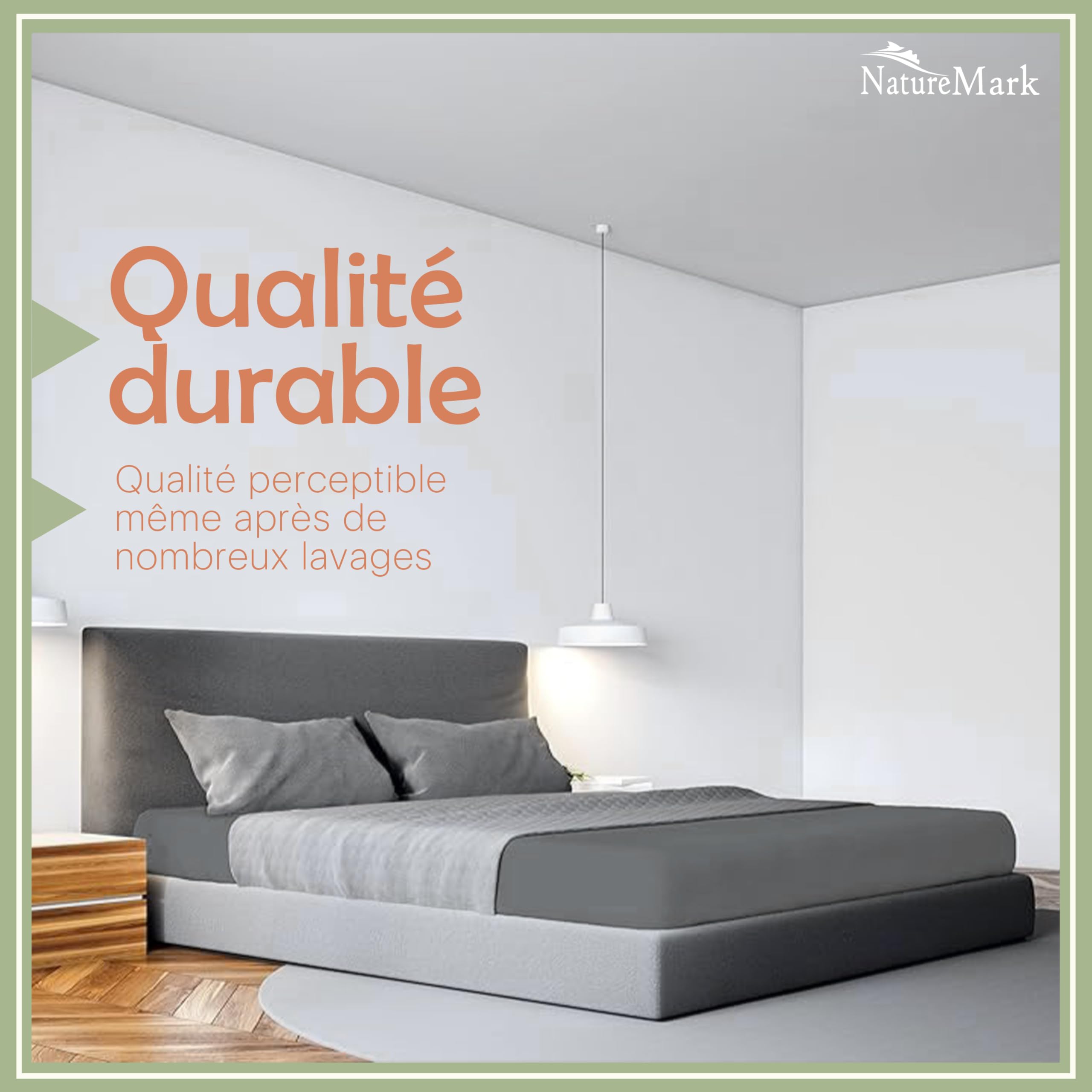 Drap-Housse en Microfibre Brossée 140x200 cm Gris Anthracite – Hypoallergénique