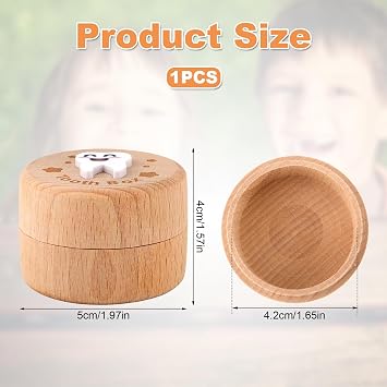3D Carved Fairy Box, Wood Tooth Storage Box for Lost Teeth Container Cute Tooth Holder for Boys Girls Kids Birthday (Boys) | Container Cute Tooth Holder for Boys Girls Kids Birthday (Boys)