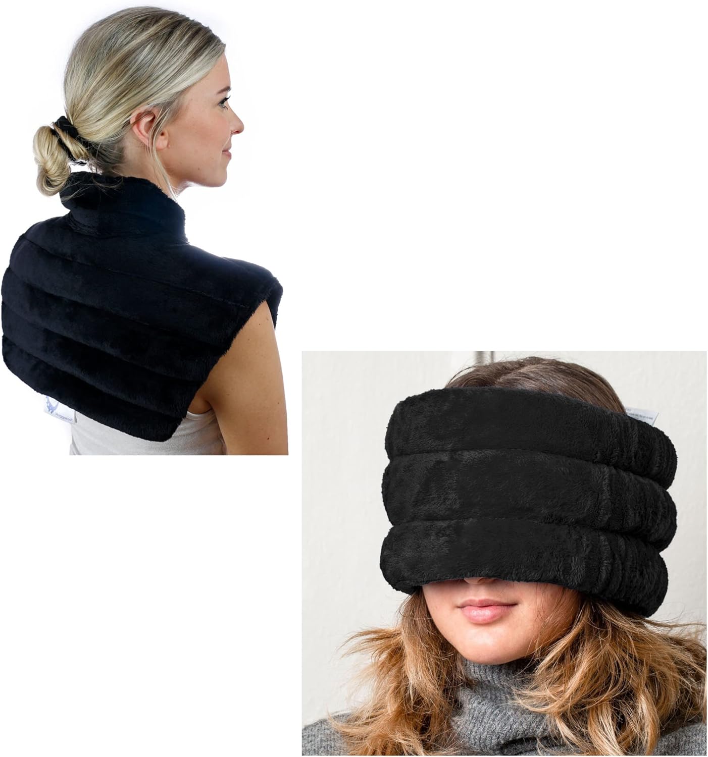 Huggaroo Cordless Weighted Microwave Heating Pads for Neck and Shoulders and