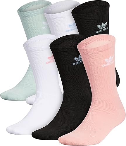 ADIDAS Originals Trefoil - Paquete de 6 calcetines Crew