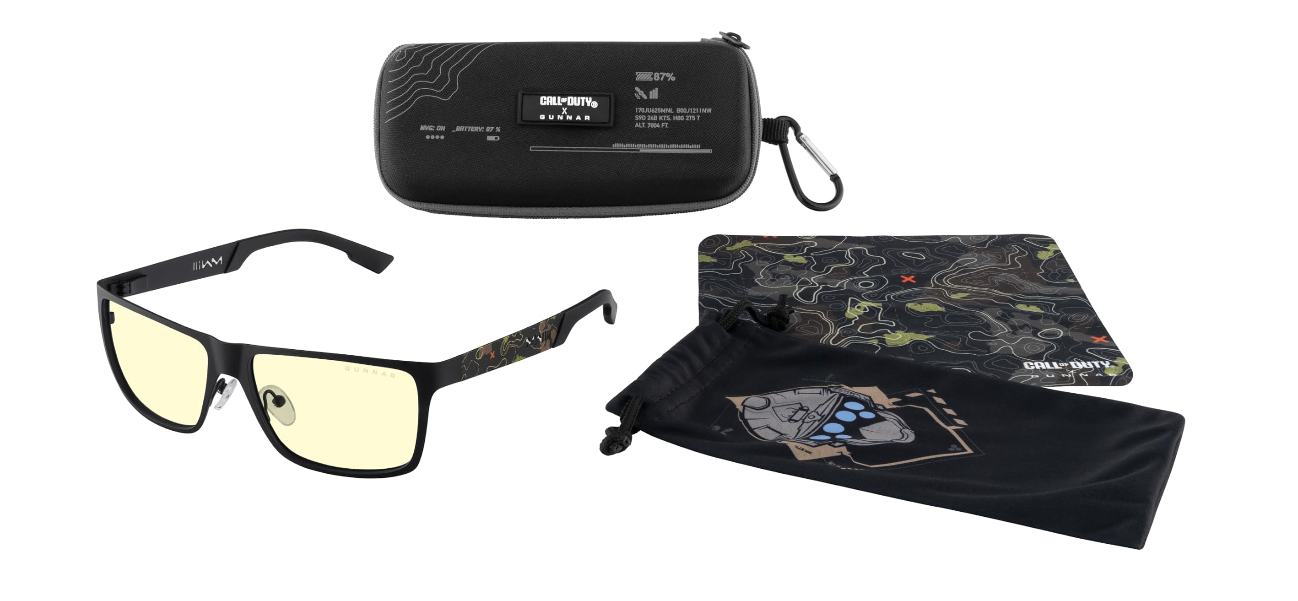 Gunnar Call of Duty - Gafas oficiales para juegos y computadora con bloqueo de luz azul con tecnología de lente patentada, Ónice, 57mm