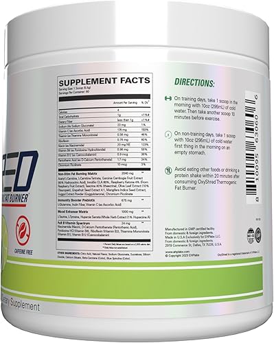 Miniatura 7 de EHPlabs OxyShred Suplemento de trituración no estimulante, promueve la trituración, el refuerzo de energía, el preentrenamiento, el refuerzo del