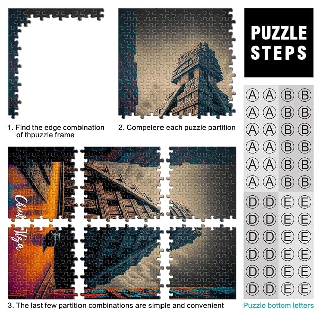 Foto 4 de 6 de Artsy Chichen Itza - Puzzle de madera (1000 piezas, 50 x 75 cm)